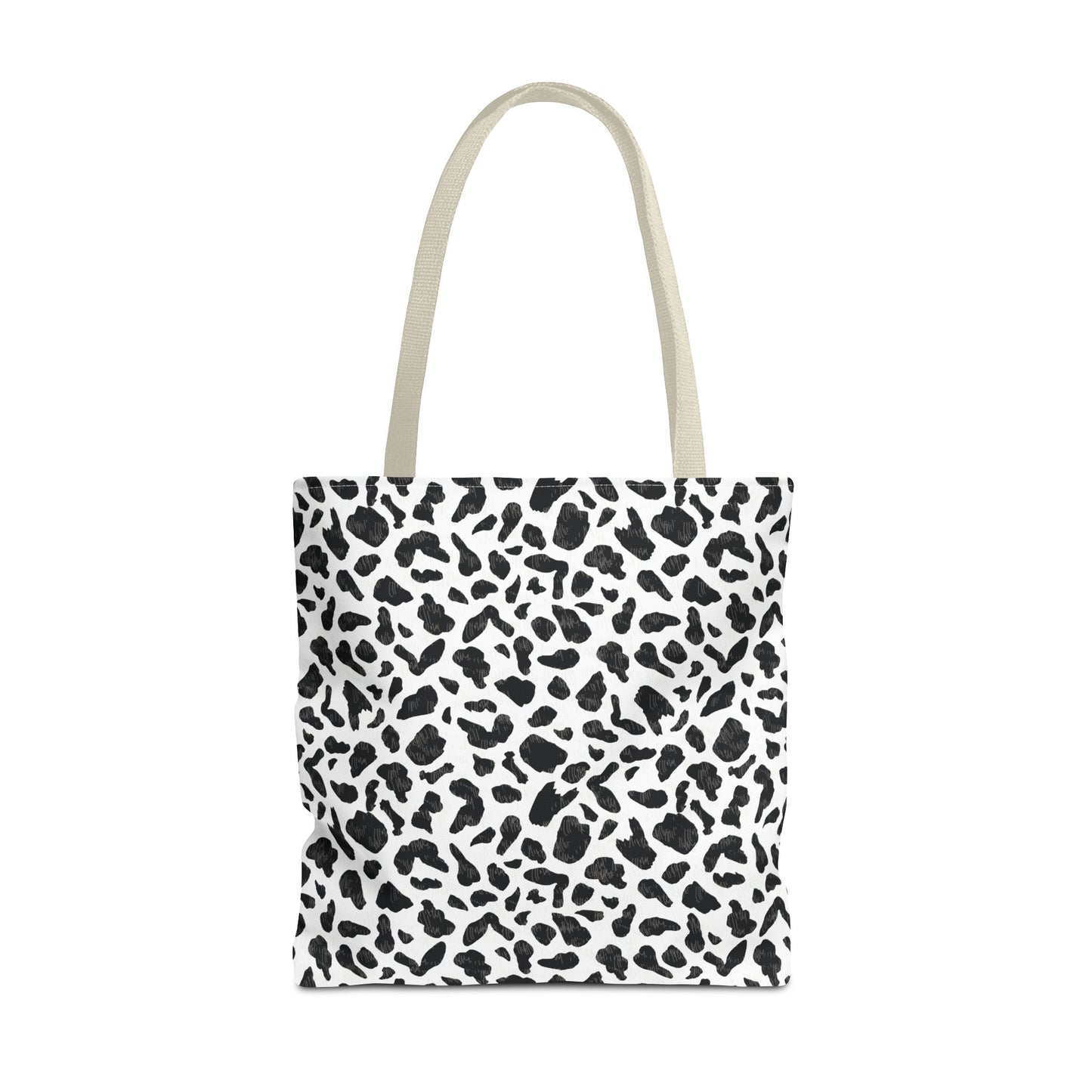 Cow Print Tote Bag – Black & White AOP Canvas Tote