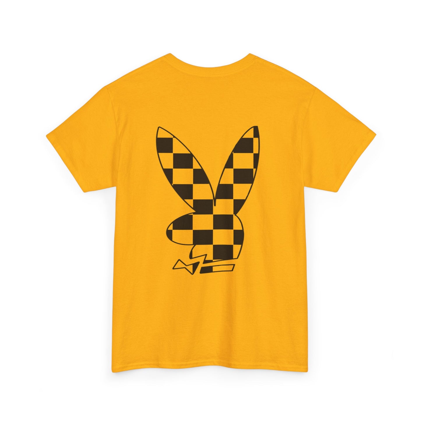 Checkerboard Bunny Tee — Retro Skate-Inspired Graphic T-Shirt