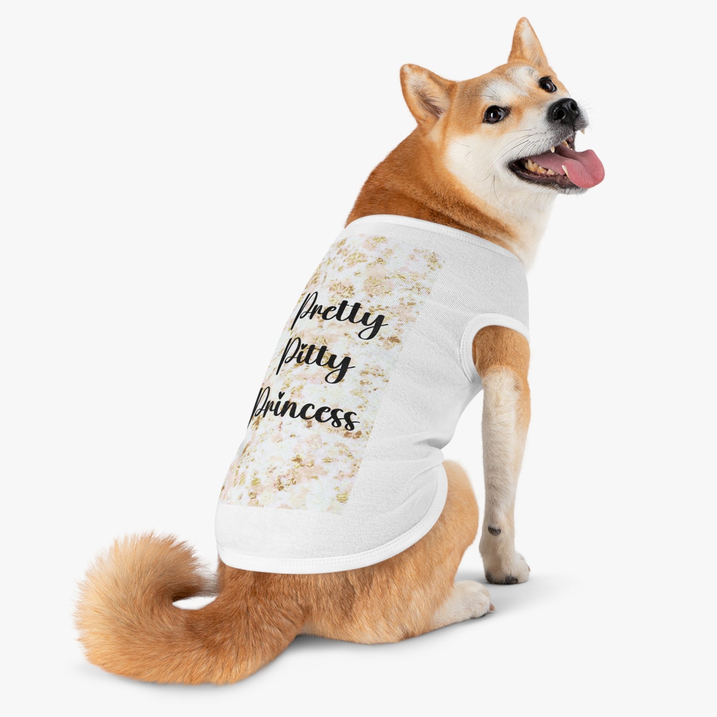 Pet Tank Top — "Pretty Pitty Princess" Cute Sparkle Dog Tank for Small Pits & Pitbull Lovers