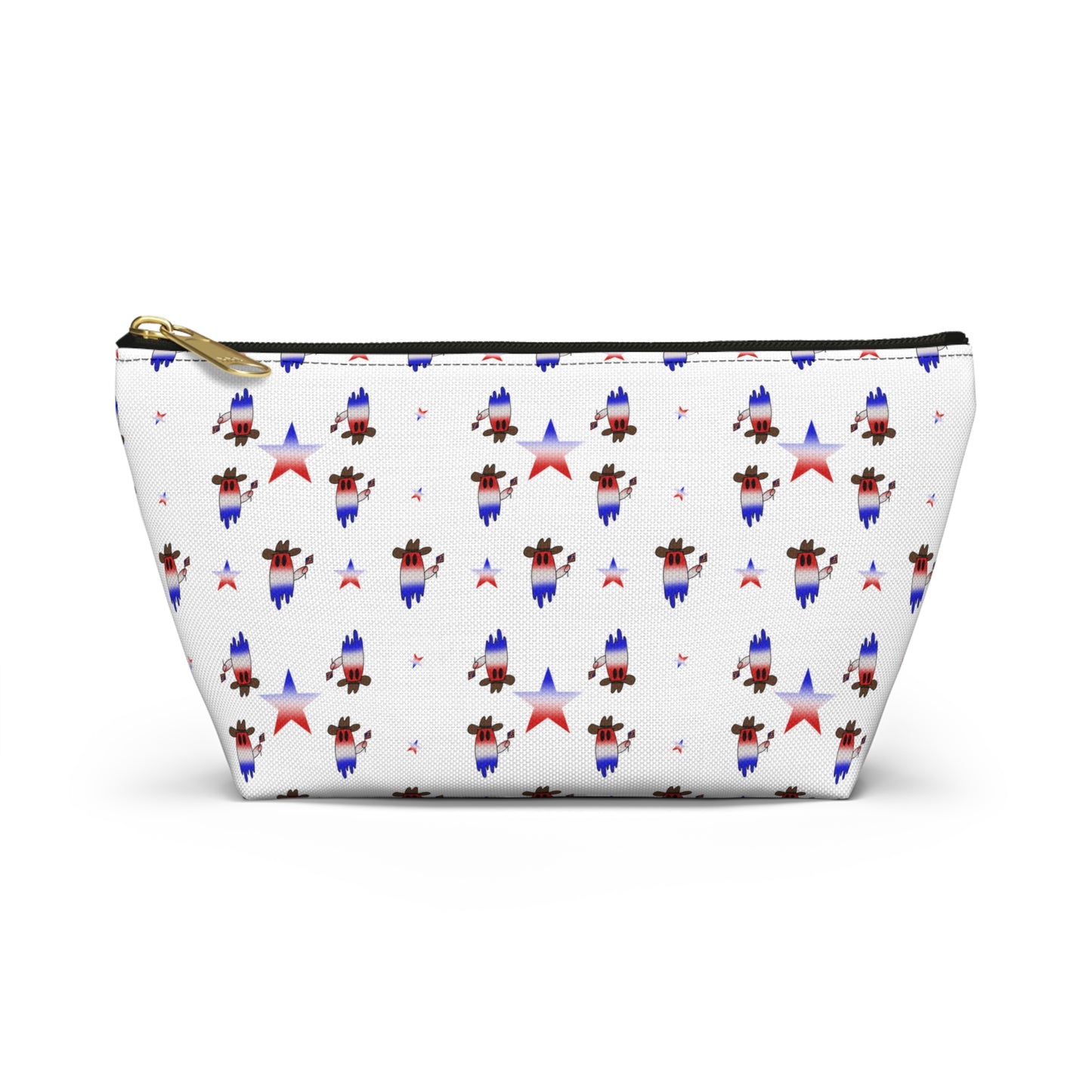 Patriotic Ghost Accessory Pouch — T‑Bottom Makeup & Travel Bag