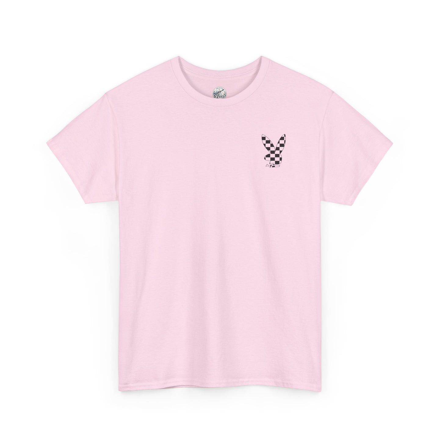 Checkerboard Bunny Tee — Retro Skate-Inspired Graphic T-Shirt