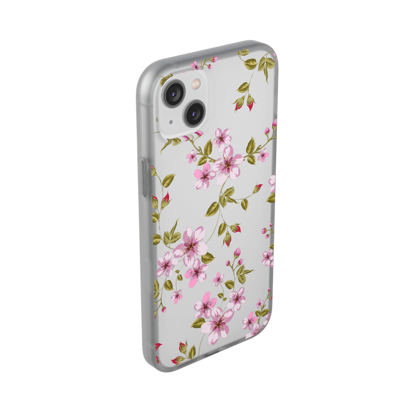 Floral Pink Blossom Flexi Case — Slim Protective Phone Case with Watercolor Cherry Blossom Design