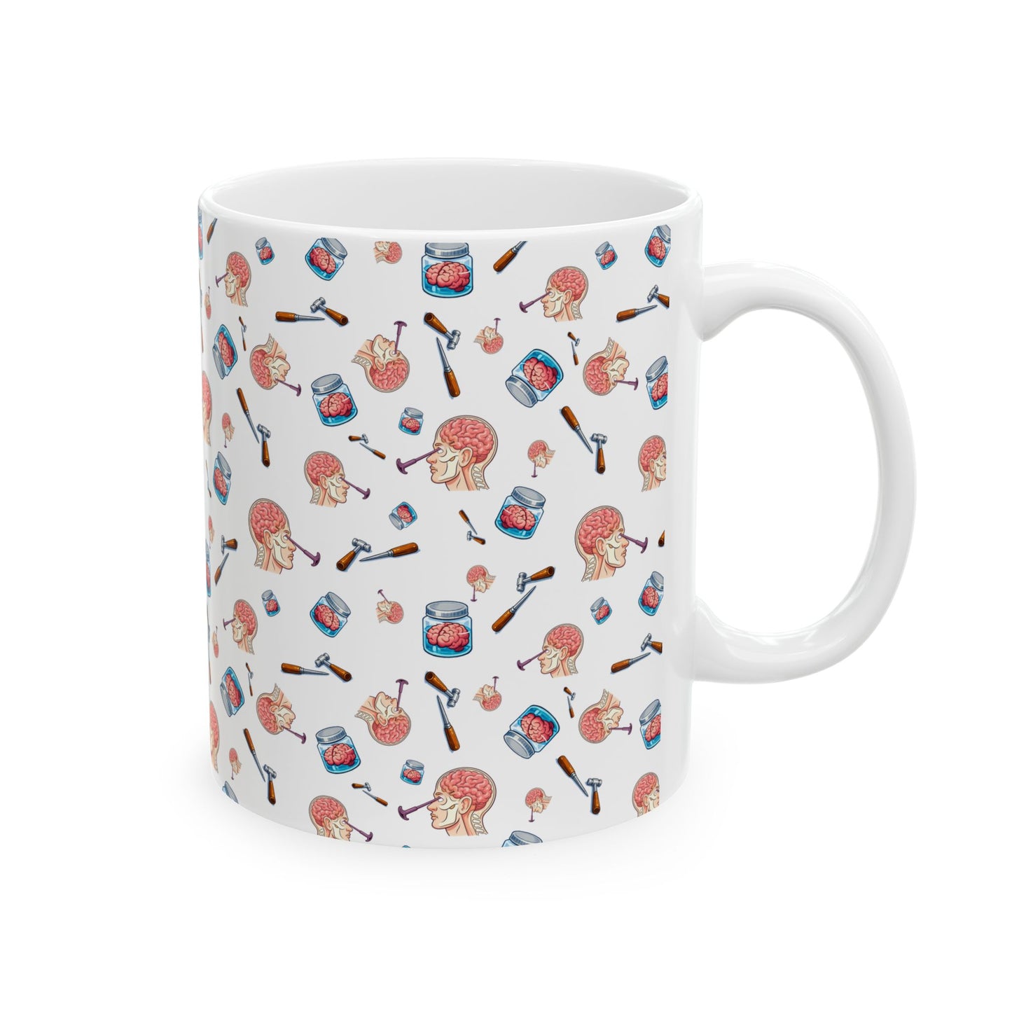Lobotomy design Ceramic Mug, (11oz, 15oz)