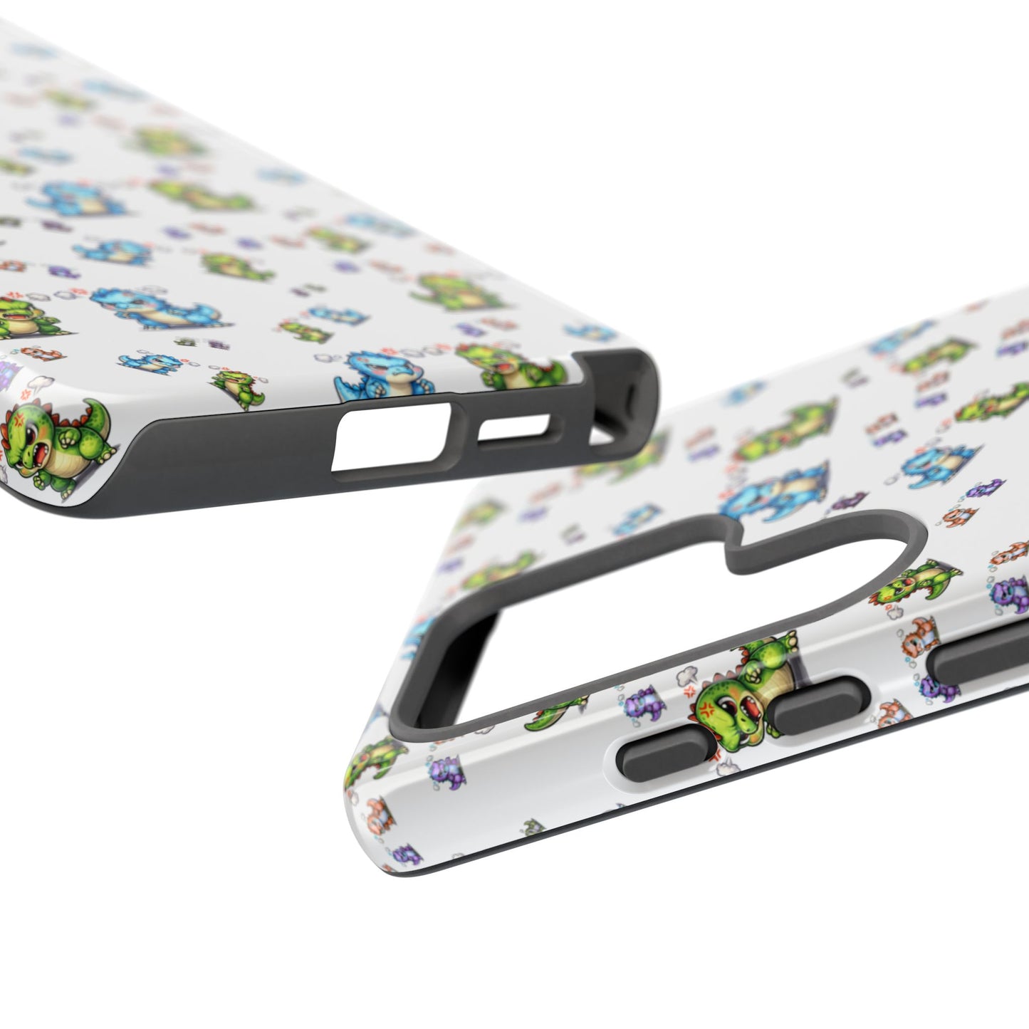Cute Dino Pattern Phone Case — Playful Cartoon Dinosaur Tough Phone Cover