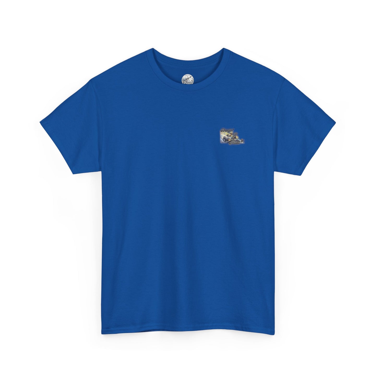 T-Shirt — "Dragin' With Jesus" Classic Car Faith Tee