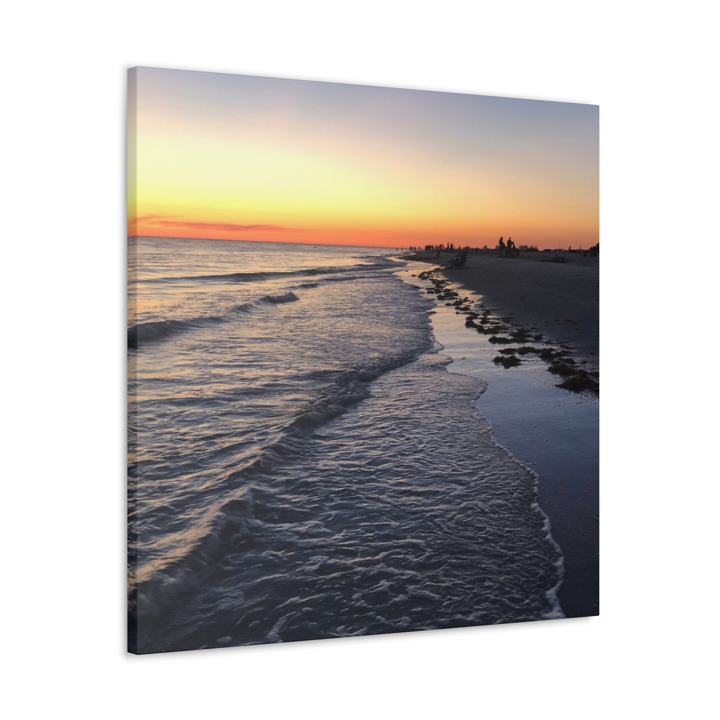 Sunset Beach Canvas Print — Coastal Wall Art for Living Room & Bedroom