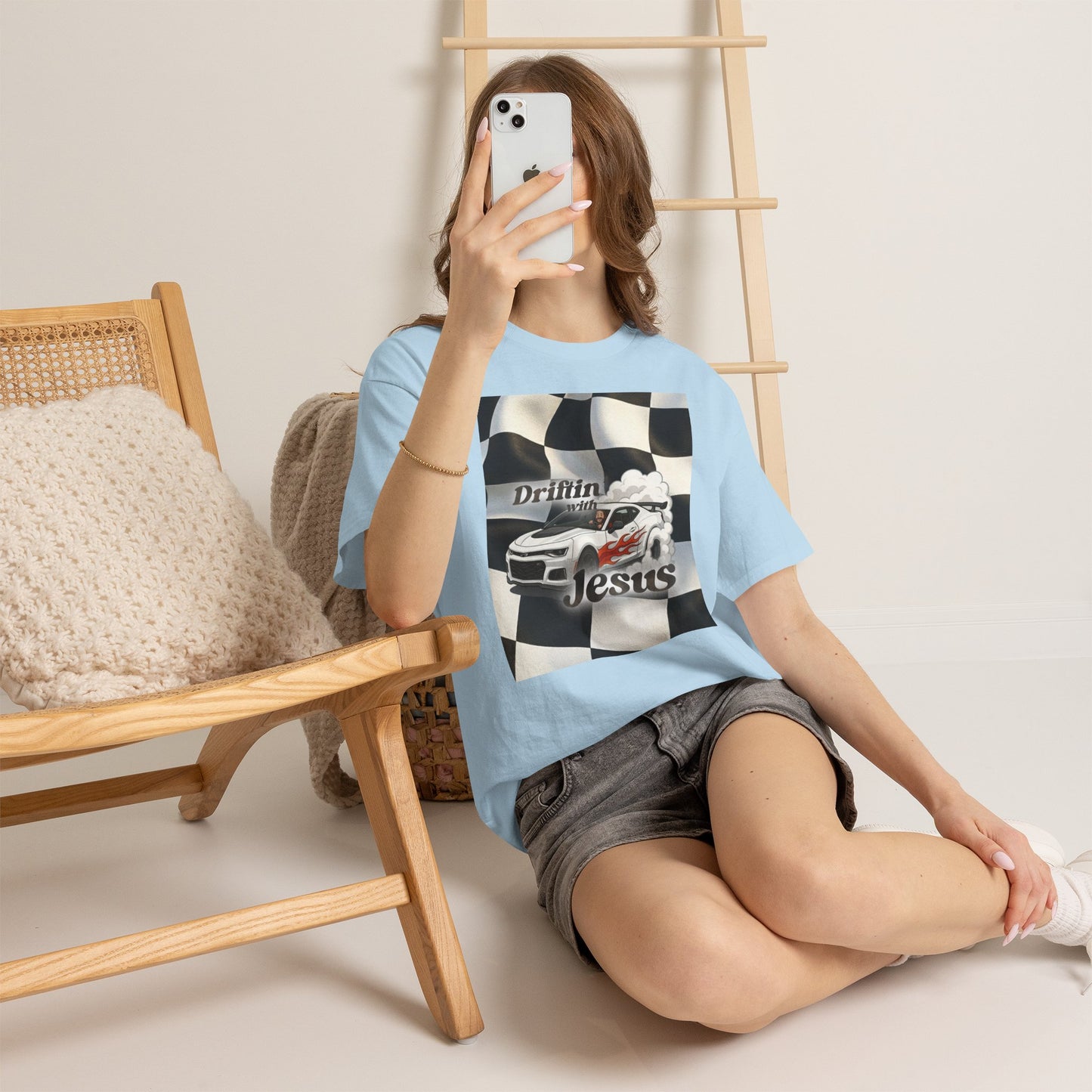 Driftin' with Jesus Tee — Christian Racing Graphic T-Shirt
