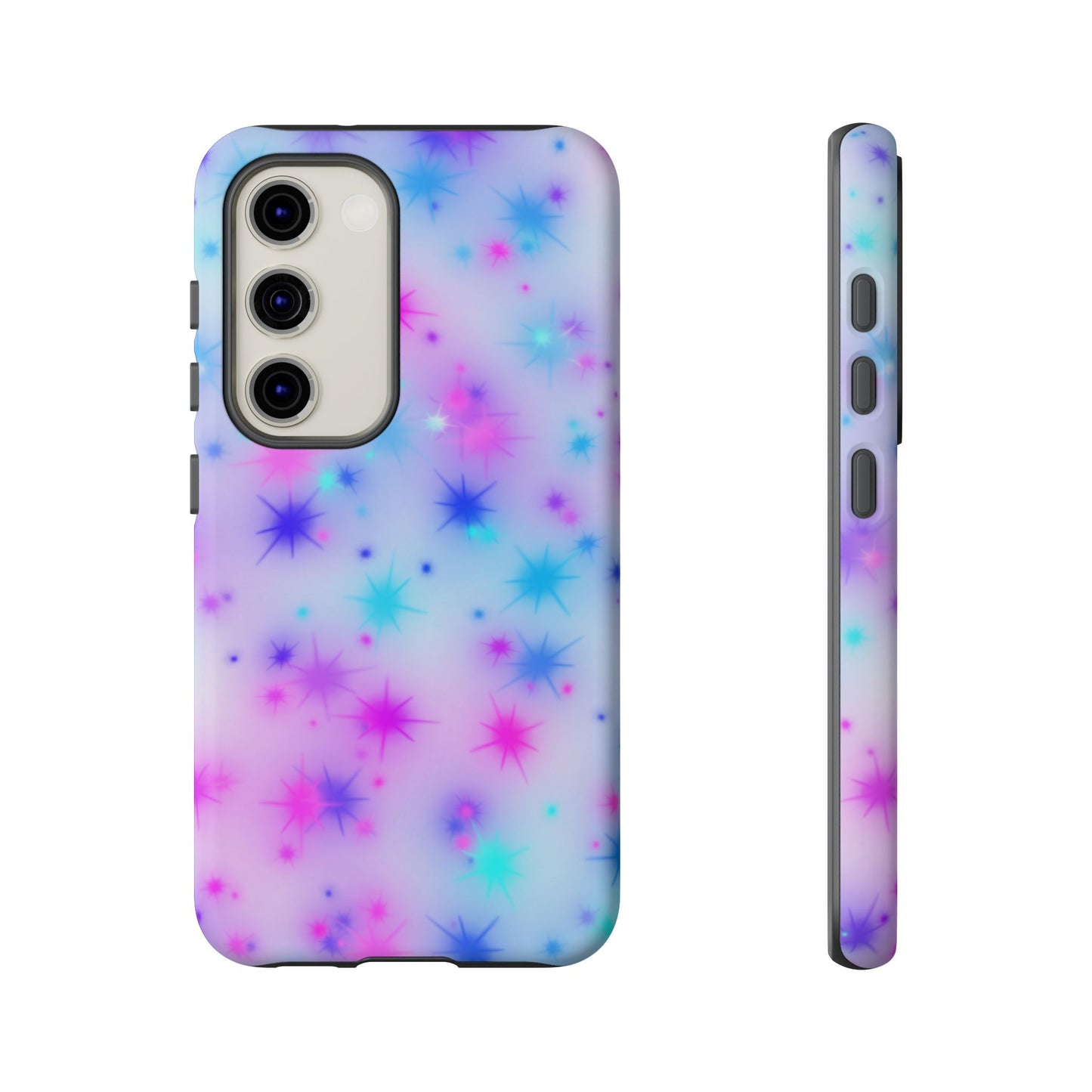 Galaxy Sparkle Tough Phone Case - Pastel Starburst Protective Cover