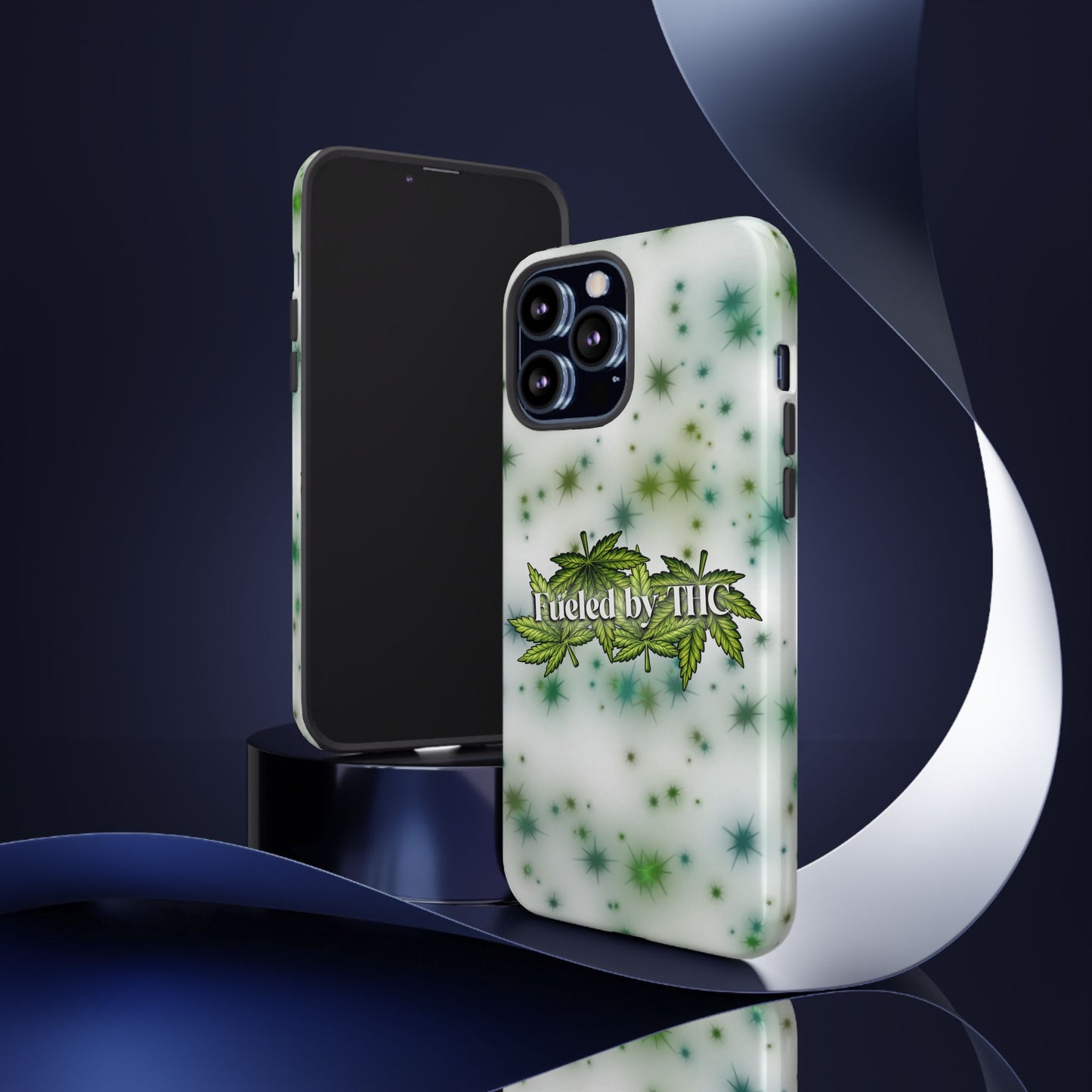 Phone Case — “Fueled by THC” Green Leaf Design