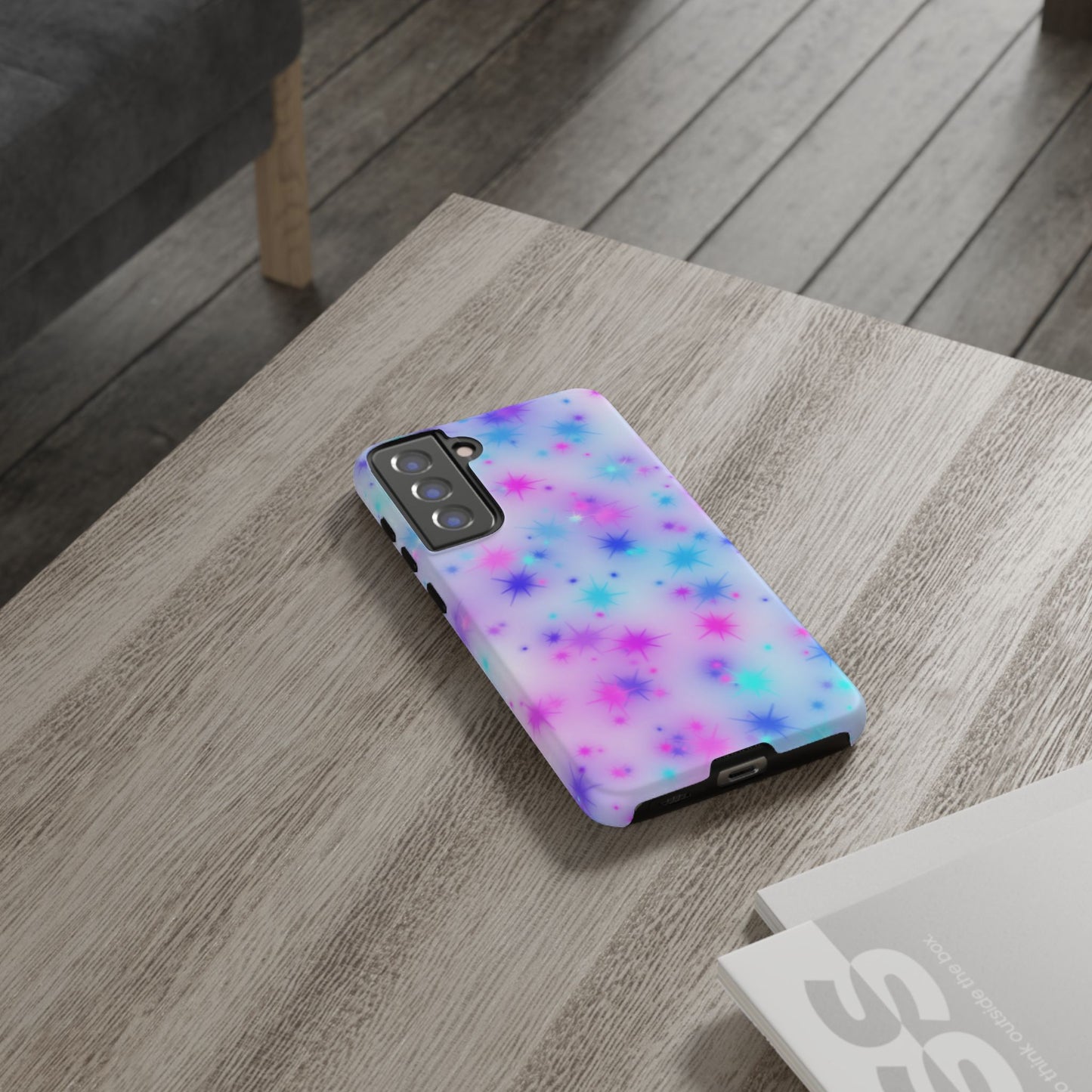 Galaxy Sparkle Tough Phone Case - Pastel Starburst Protective Cover